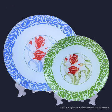Tempered Glass Dinner Plates Break and Chip Resistant - Microwave Safe - Dishwasher Safe -Charger Plate, Decorative Plate.
